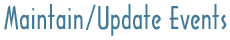 Maintain/Update Event